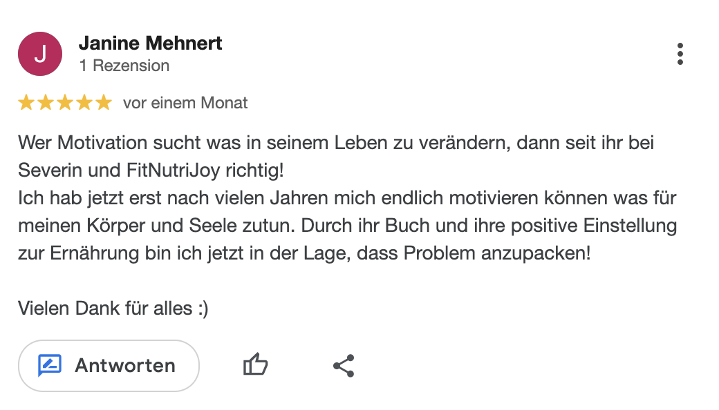 Google Rezensionen von Janine