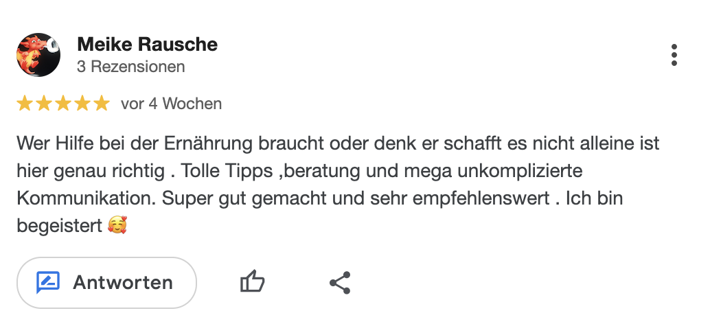 Google Rezensionen von Meike