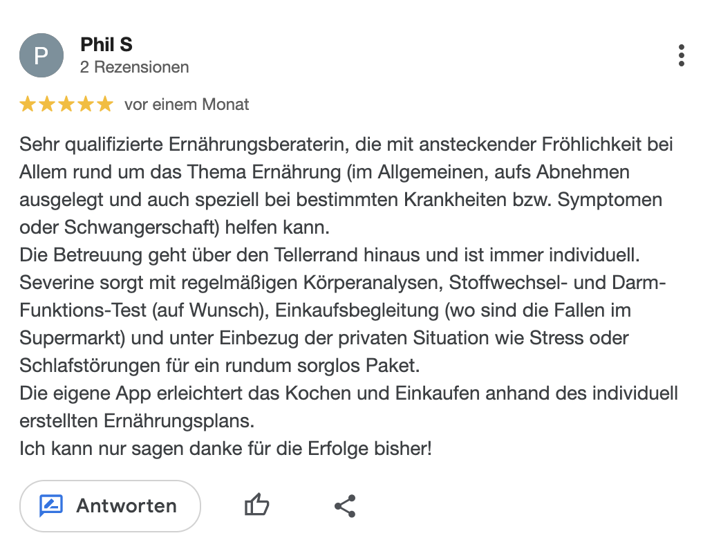Google Rezensionen von Phil